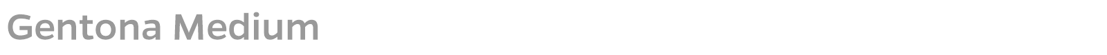 Gentona Medium font preview